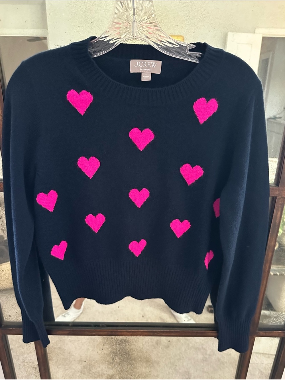 J Crew cropped cashmere crewneck 
Size S
